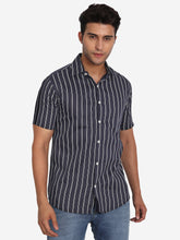 Mens Double Strip Half Sleeve Shirt